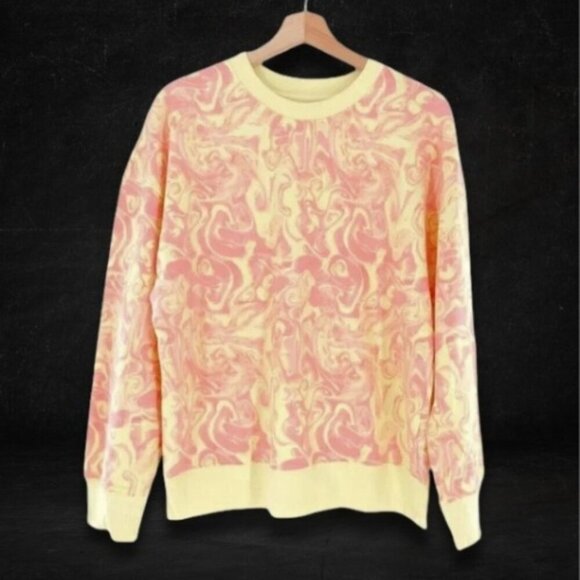 BP Nordstrom Tie Dye Sweatshirt Pullover Pink and Yellow XS - Picture 2 of 11